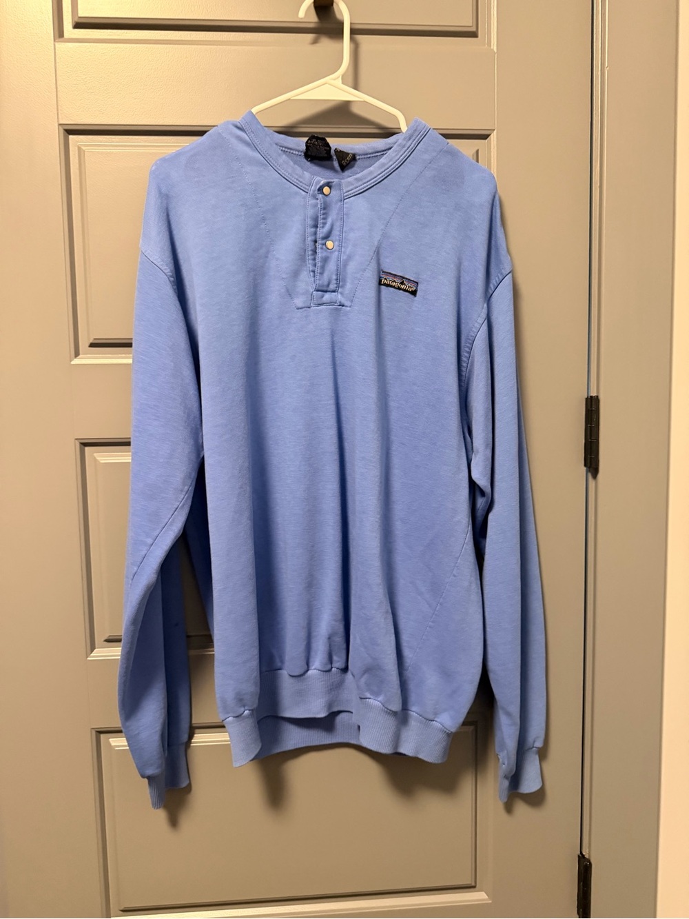 Patagonia VINTAGE Men’s 80s Henley Snap Button Pullover Sweatshirt XL